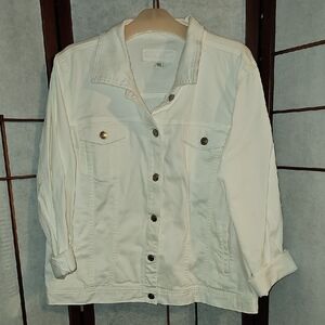 Maurices Classic White Denim Jacket - 2XL